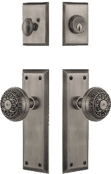 Nostalgic Warehouse New York Entry Set with Egg & Dart Knob