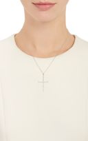 Thumbnail for your product : Ileana Makri Diamond & White Gold Cross Pendant Necklace-Colorless