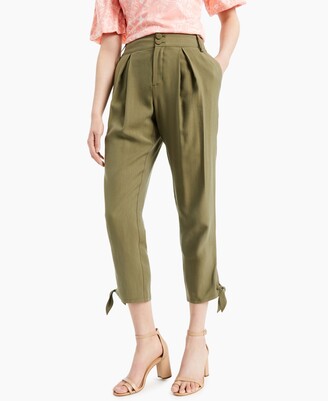 INC International Concepts Tapered Tie-Hem Pants, Created for Macy's