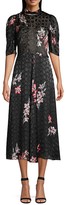 Thumbnail for your product : Rebecca Taylor Noha Puff Sleeve Floral Midi Dress