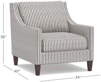 Pottery Barn Pasadena Upholstered Armchair - Print and Pattern