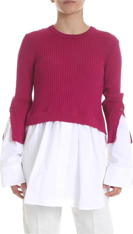 Kenzo Button Cuff Cropped Knitted Sweater