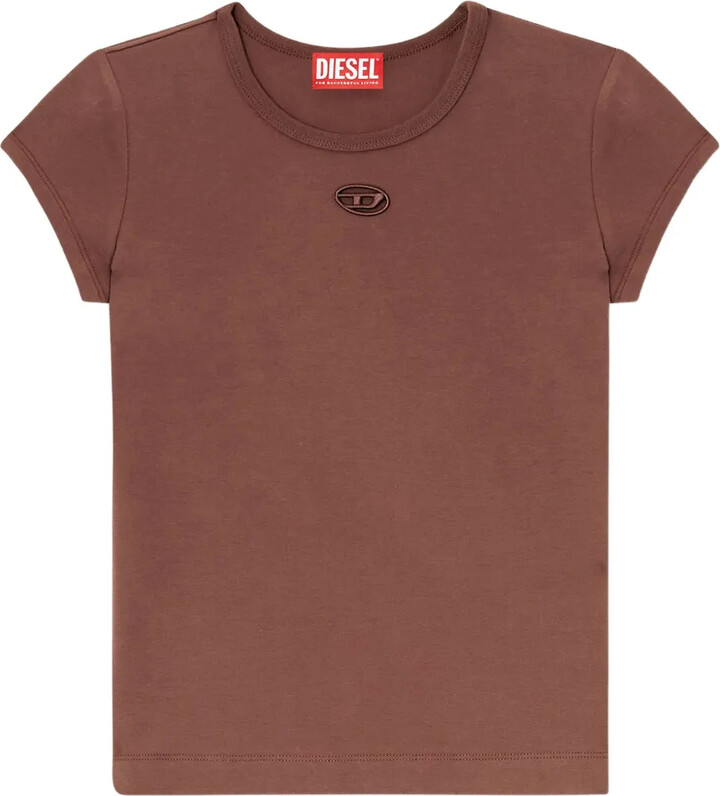 Diesel T-Angie logo-embroidery T-shirt
