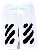 Thumbnail for your product : Off-White Diagonal Spray Mesh Shorts
