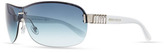 Thumbnail for your product : Jimmy Choo Flo Gradient Shield Sunglasses, Blue/White