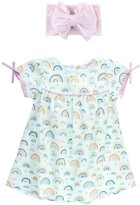 Thumbnail for your product : RuffleButts Chasing Rainbows Dress & Bow Head Wrap Set