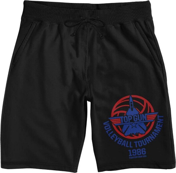 Top Gun TopGunClassicMovieNeonLogoMen'sBlackSleepPajamaShorts-XL