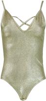 Thumbnail for your product : boohoo Petite Alice Ribbed Strap Detail Bodysuit