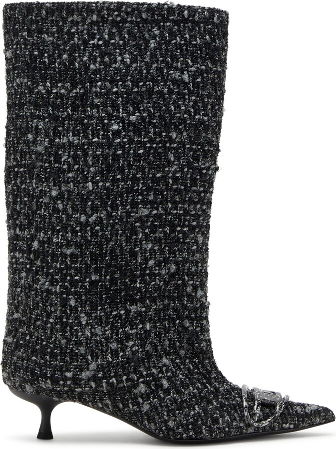 D-Venus-Bouclé knee-high boots