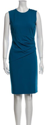 Diane von Furstenberg Crew Neck Knee-Length Dress w/ Tags Blue