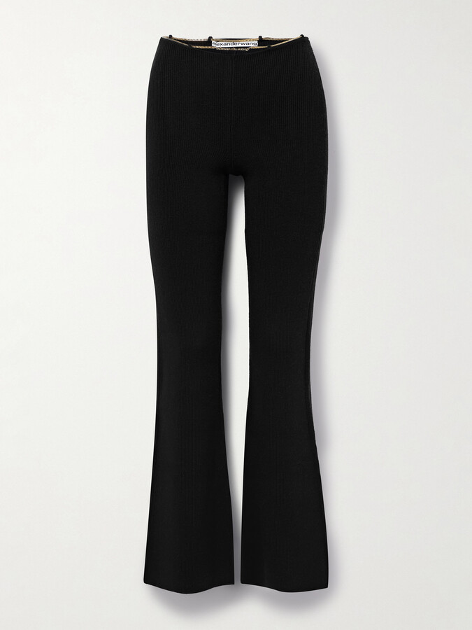 Extra High-Waisted Velvet Trouser Flare Pants for Women