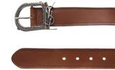 Thumbnail for your product : Saint Laurent Berber Monogramme Belt In Brown Leather