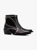 Thumbnail for your product : Alexander McQueen black cowboy 40 studded leather boot