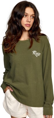 RVCA Women's Long Sleeve Graphic Crew Neck Tee Shirt