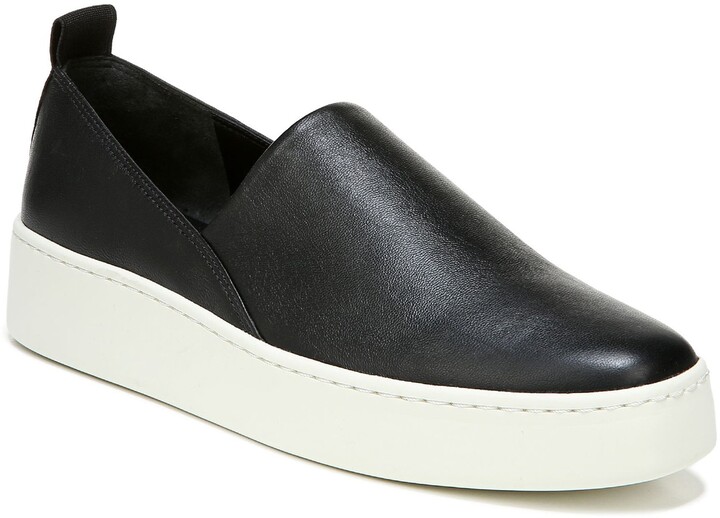vince saxon leather sneakers