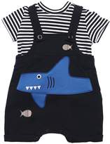Thumbnail for your product : Paul Smith Junior Shark Cotton Fleece Jumpsuit & T-shirt