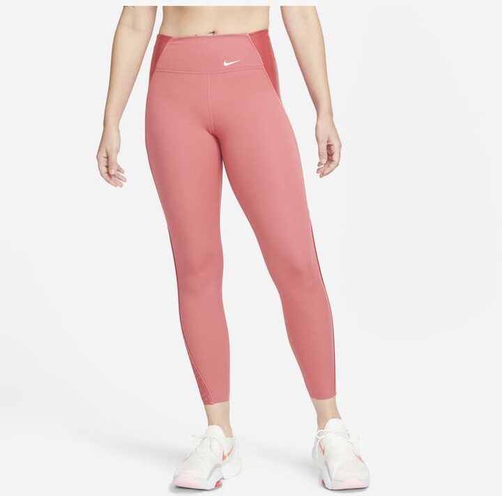Nike ONE ICON Clash Women'S MID-Rise 7/8 Shimmer Leggings Black at   Women's Clothing store