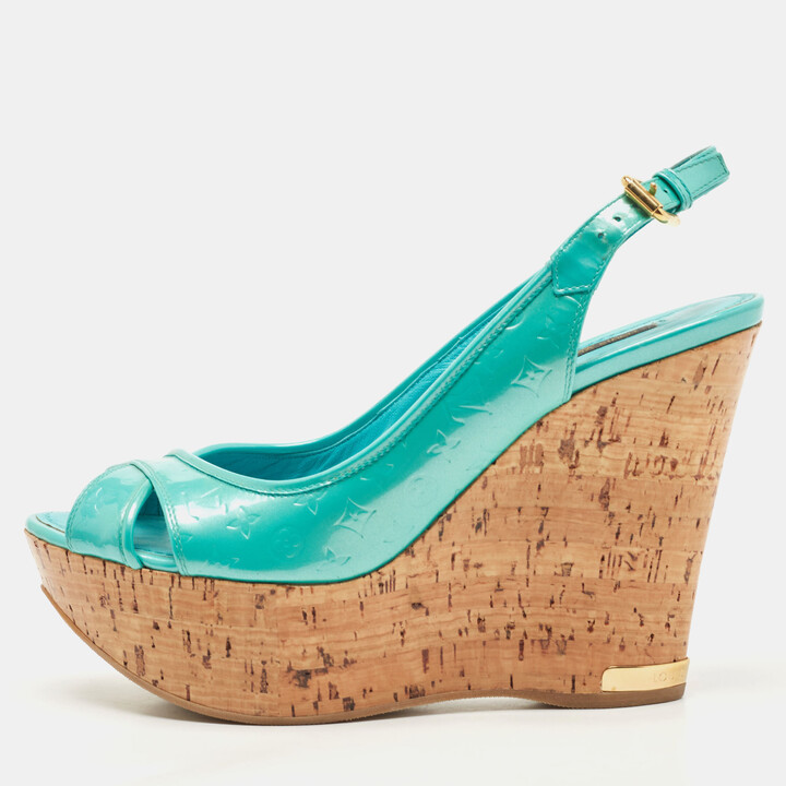 Louis Vuitton Monogram Denim Slides - Blue Sandals, Shoes - LOU33175