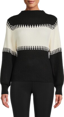 Cliche Ribbed Colorblock Sweater