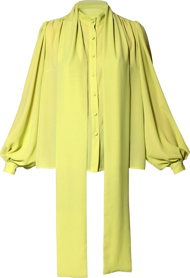 Aggi by Halewski Green Loretta Wild Lime Long Sleeve Shirt