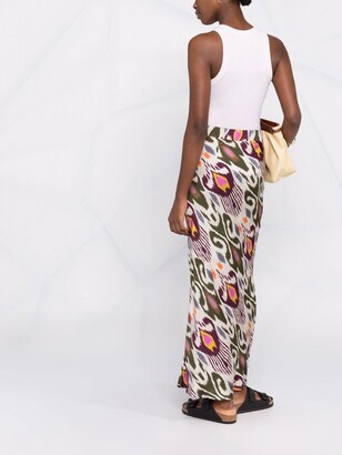 Bazar Deluxe Abstract-Print Mid-Length Skirt