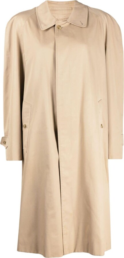 Burberry Pre-Owned 1990-2000s Wool Trench Coat - ShopStyle