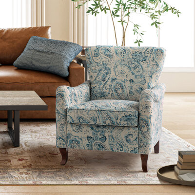 Lark Manor Alikah Armchair with Floral Fabric Pattern