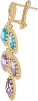 Thumbnail for your product : Arte D'oro Arte d' Oro 11.85 cttw Floral Gemstone Dangle Earrings 18K Gold