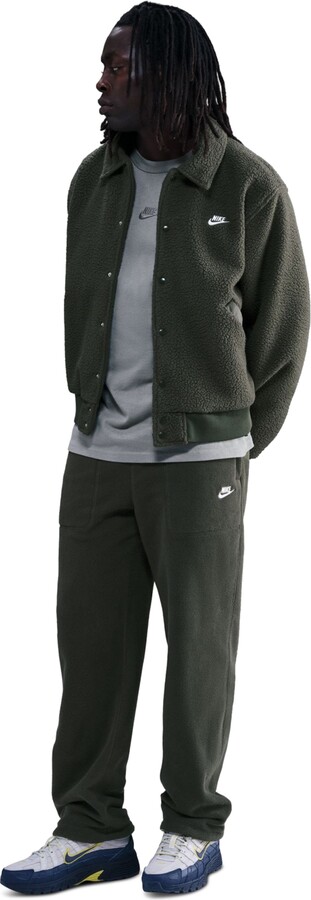 Nike Men's Sportswear Club High-Pile Coaches Jacket - Black/White