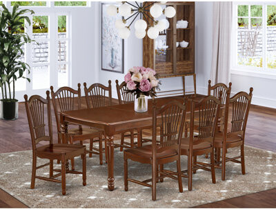 Alcott Hill Cheryle 8 - Person Rubberwood Solid Wood Dining Set