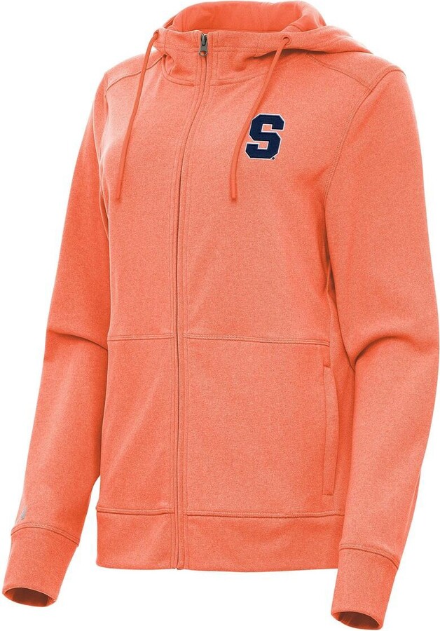 Antigua Women's Heather Orange Syracuse Orange Seeker Full-Zip Hoodie Jacket
