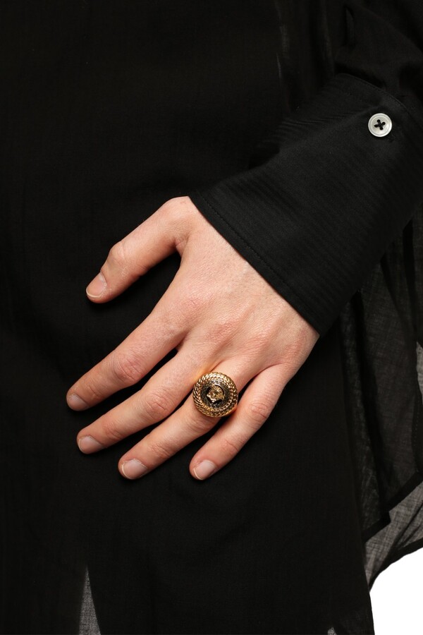 Versace Ring With Logo Men's Gold - ShopStyle Jewelry