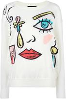 Thumbnail for your product : Moschino Boutique face pattern jumper