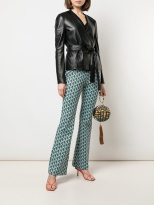 Dvf Diane Von Furstenberg Faux-Leather Wrap Front Jacket