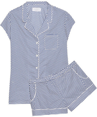 Three J NYC Olivia Polka-dot Cotton-poplin Pajama Set - Navy