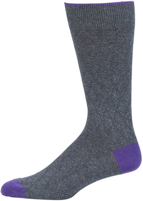 Neiman Marcus Men's Subtle Argyle Cotton-Blend Socks