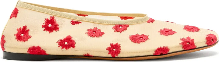 Proenza Schouler Tee floral-embroidered ballet flats