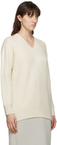 Thumbnail for your product : MAX MARA LEISURE White Alpaca Eligio V-Neck Sweater