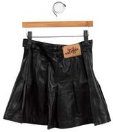 Thumbnail for your product : Junior Gaultier Girls' Vegan Leather Wrap Skirt w/ Tags