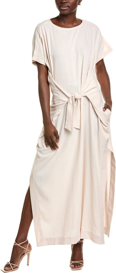 BGL Linen-Blend Maxi Dress