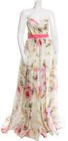 Thumbnail for your product : Naeem Khan Printed Silk Gown w/Tags