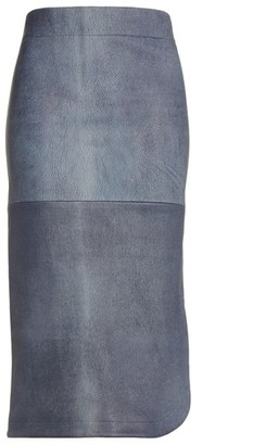 Zero Maria Cornejo Rai Leather Curved Skirt