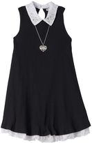 Thumbnail for your product : Knitworks Girls 7-16 Peter Pan Collar Ribbed Dress with Necklace