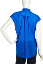Thumbnail for your product : Jennifer Lloyd Sleeveless Georgette Blouse, Blue