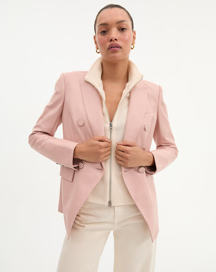 Veronica Beard Miller Leather Dickey Jacket