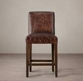Thumbnail for your product : Hudson Roll-Back Leather Counter Stool