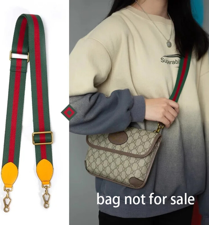 None Nylon Weave Bag Strap Women Colored Straps for GUCCI Messenger Shoulder Bag Accessories Adjustable Belts Handbag Straps