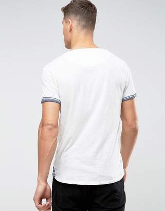 Tom Tailor T-Shirt With Scoop Neck And Print Hem