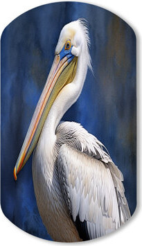 Beachcrest Home Majestic Pelican Seabird V - Pelican Cylinder Shape Irregular Metal Wall Decor
