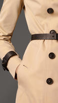 Thumbnail for your product : Burberry Leather Detail Gabardine Trench Coat